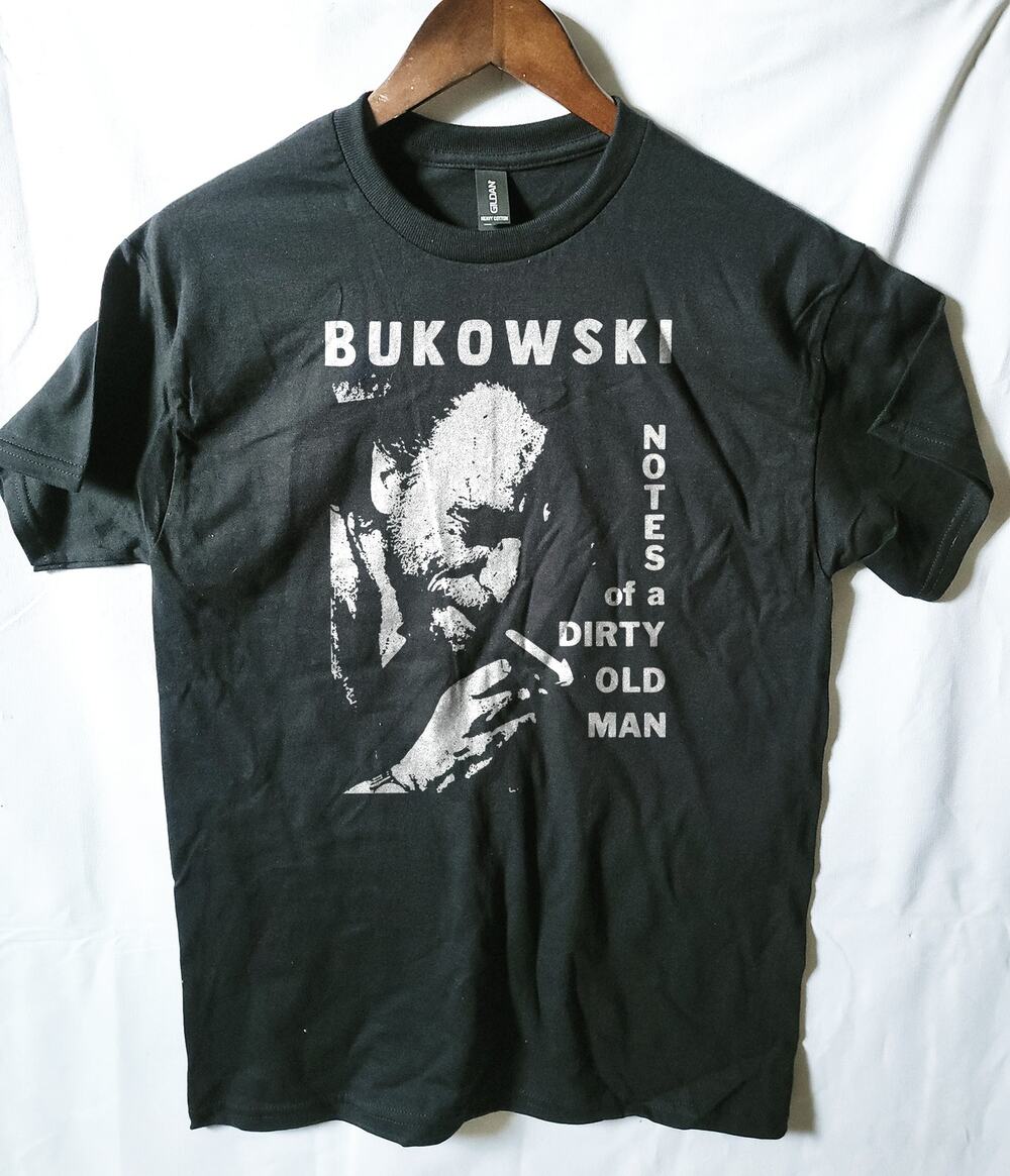 Charles Bukowski notes of a dirty old man t shirt Size Medium Black